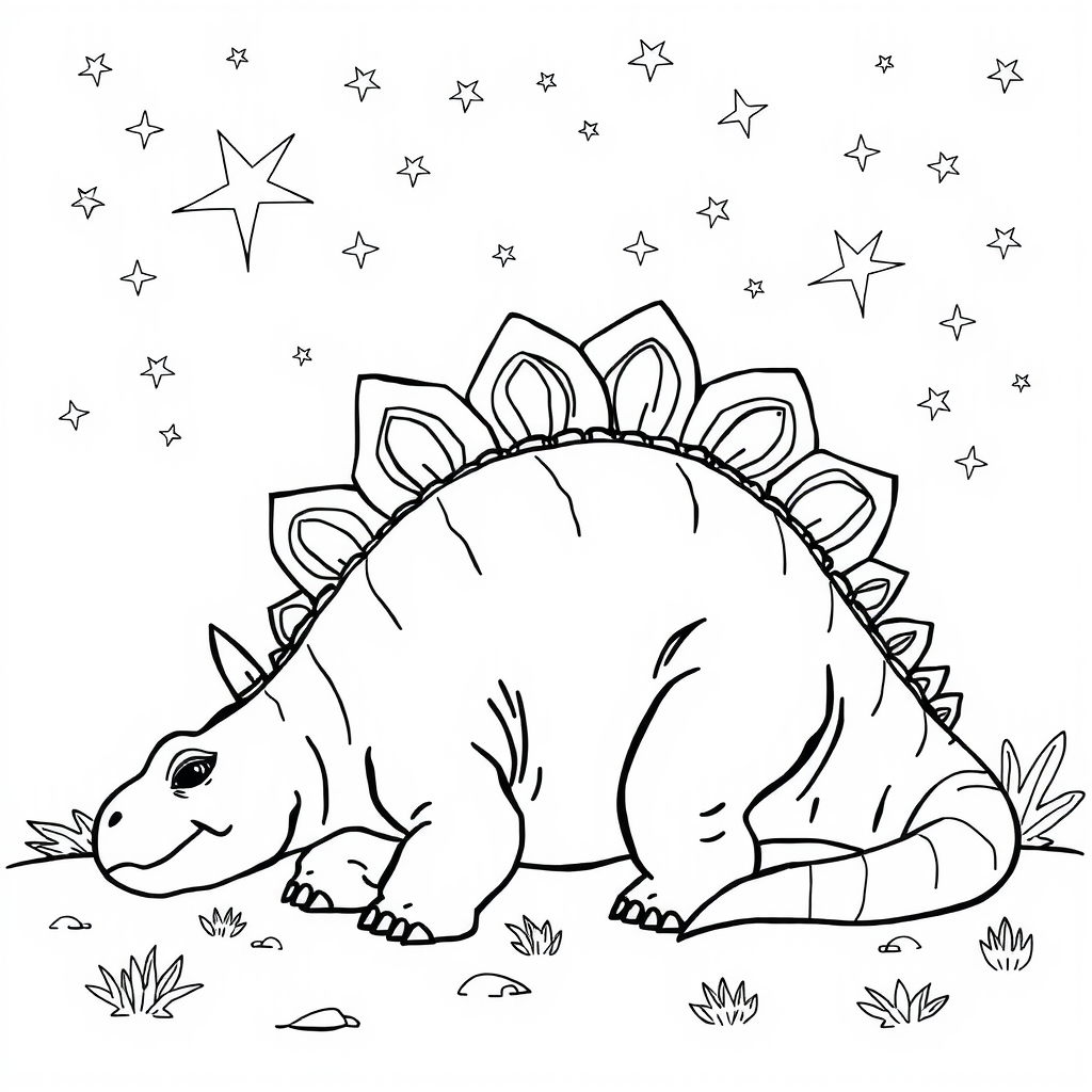 Stego Starry Sky Coloring Page