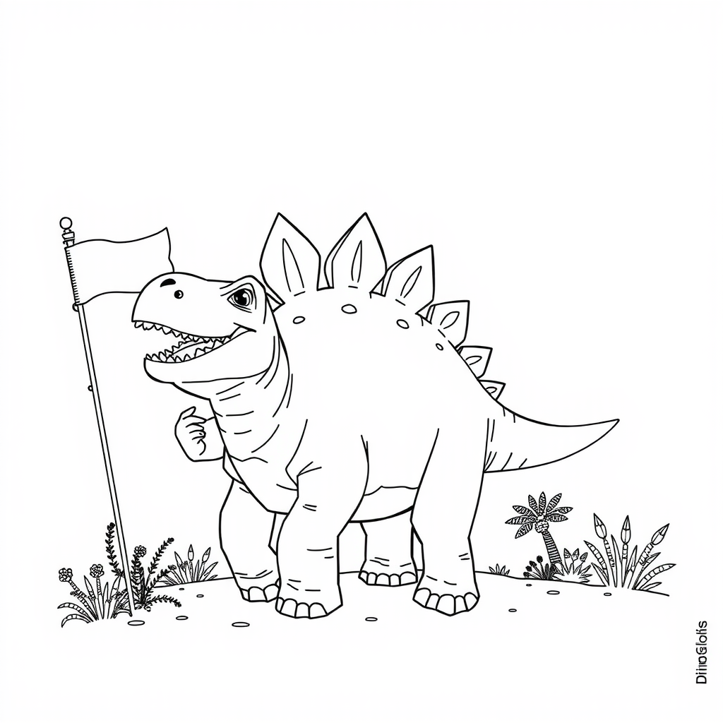 Stego Banner Festival Coloring Page