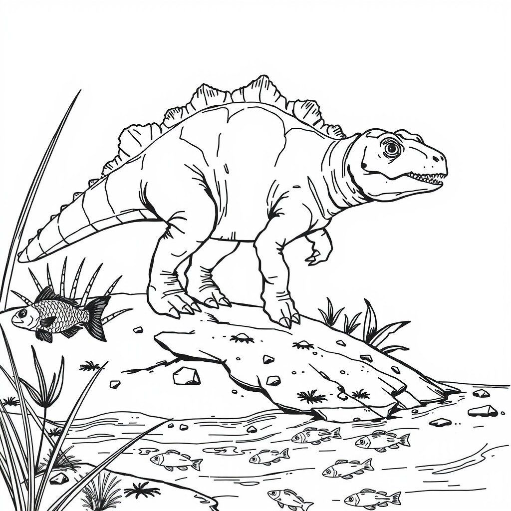 Ankylosaurus Tiny Coloring Page