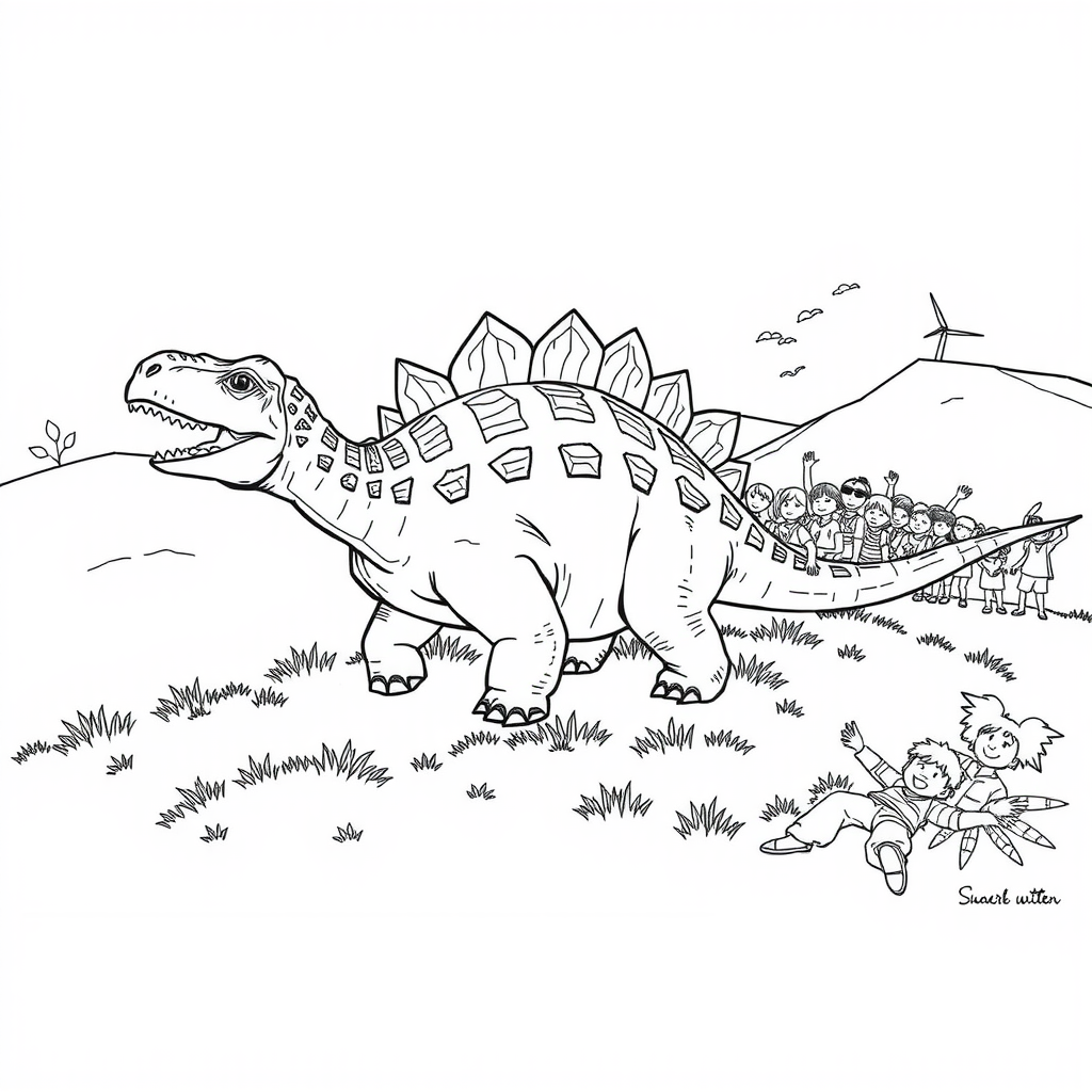 Fun Ankylosaurus Coloring Page