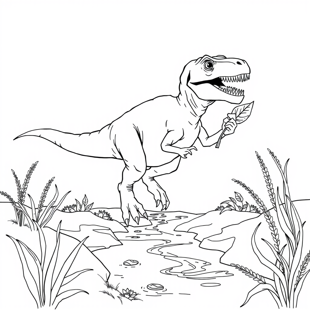 Velociraptor Zip Coloring Page