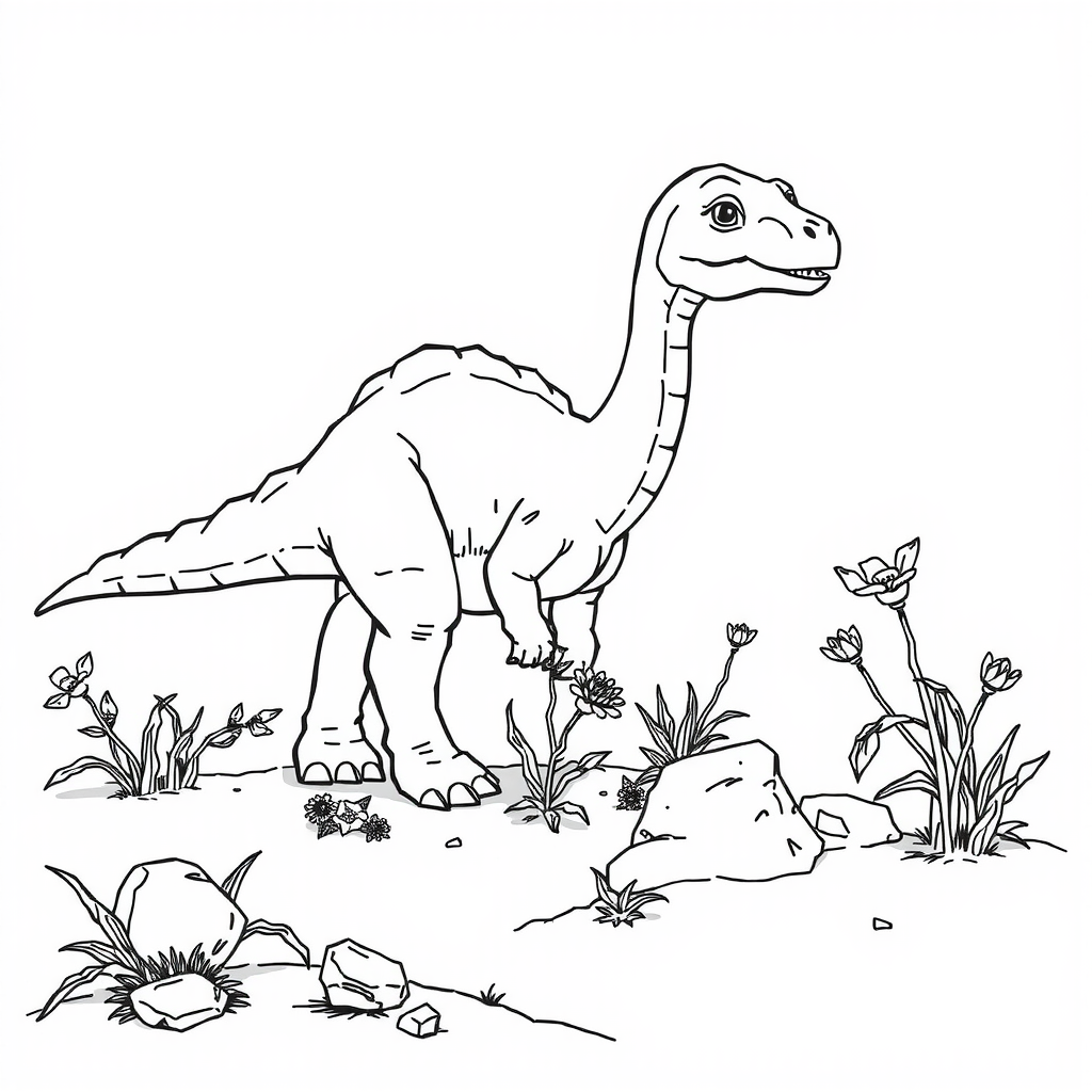 Brachiosaurus by Coloring Page