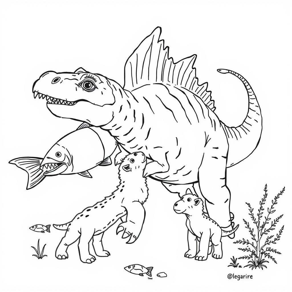 Spinosaurus Big Coloring Page