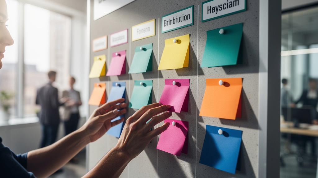 Kanban board showing Agile workflow management