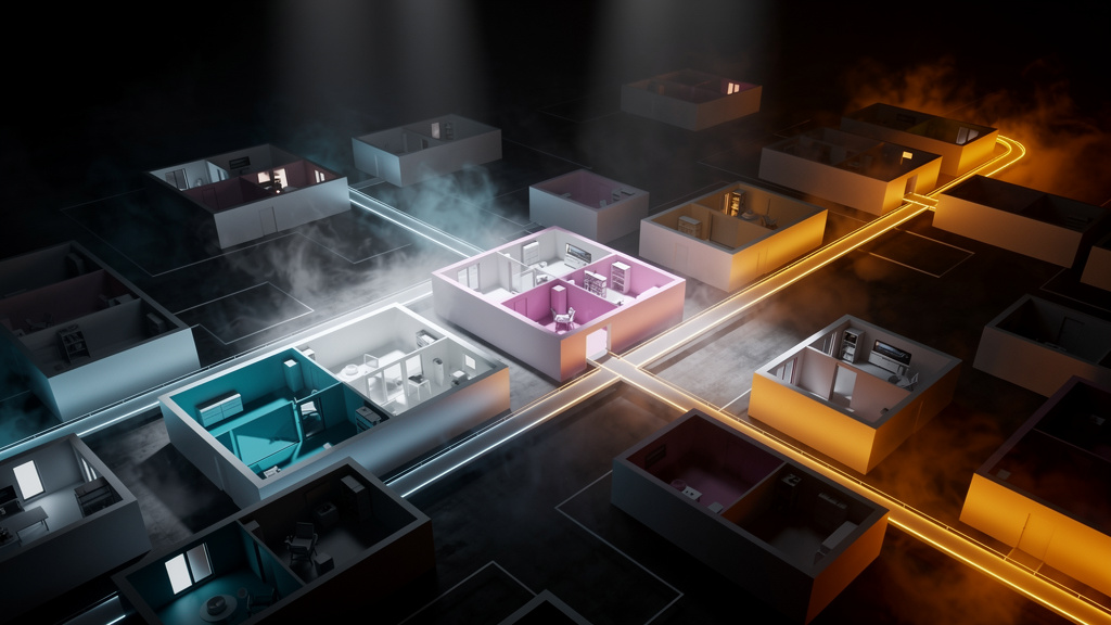 Network segmentation creating isolated security zones