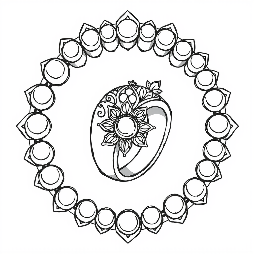 Mermaid Ring Coloring Page