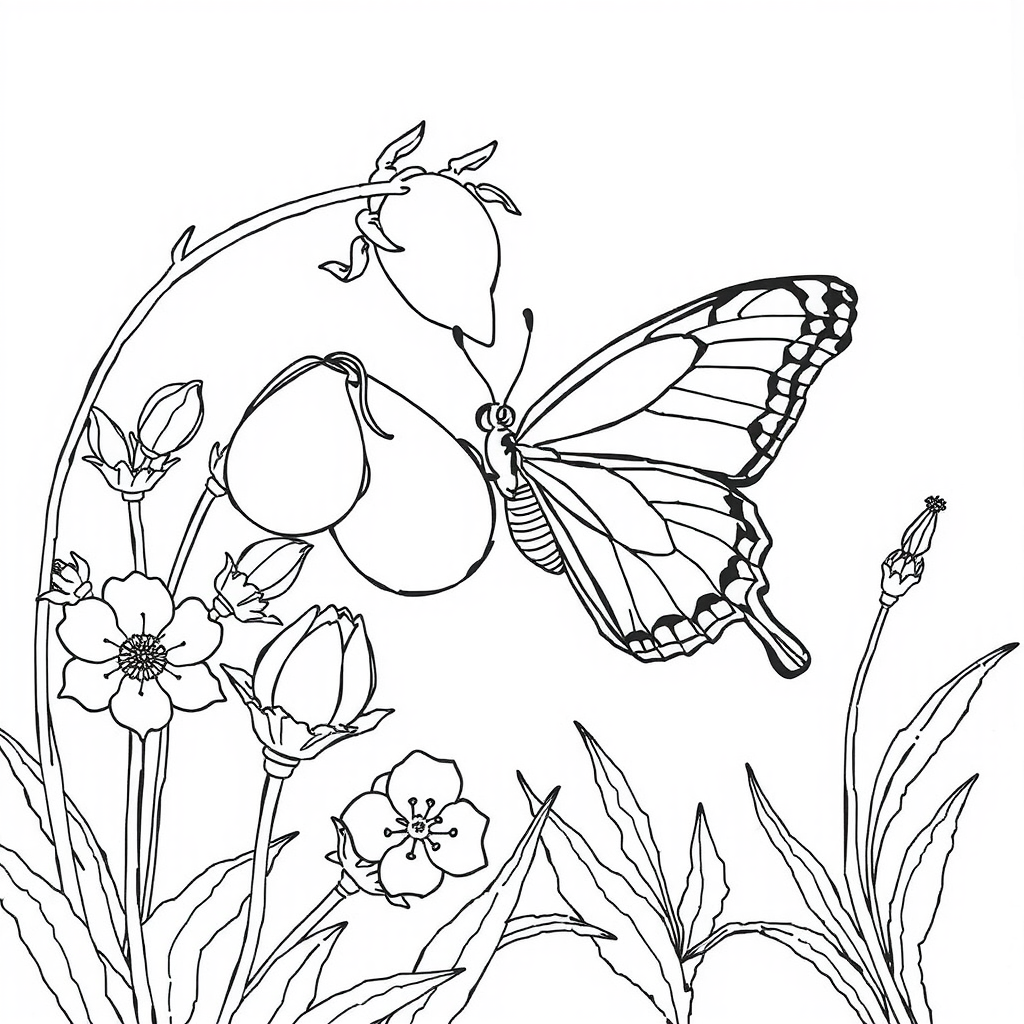 Wings Butterfly Coloring Page