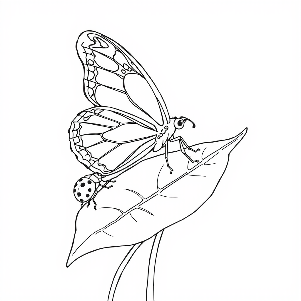 Butterfly Meadow Coloring Page