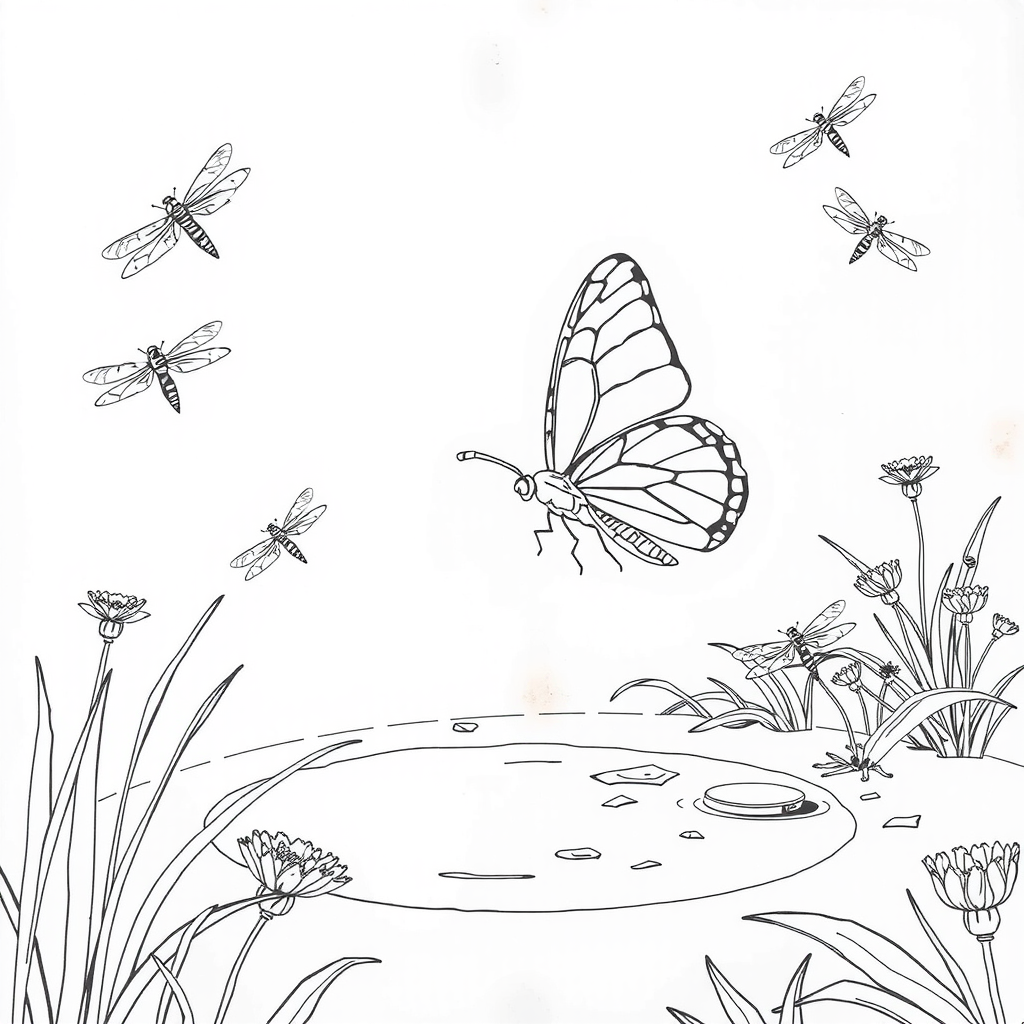 Monarch Wings Coloring Page
