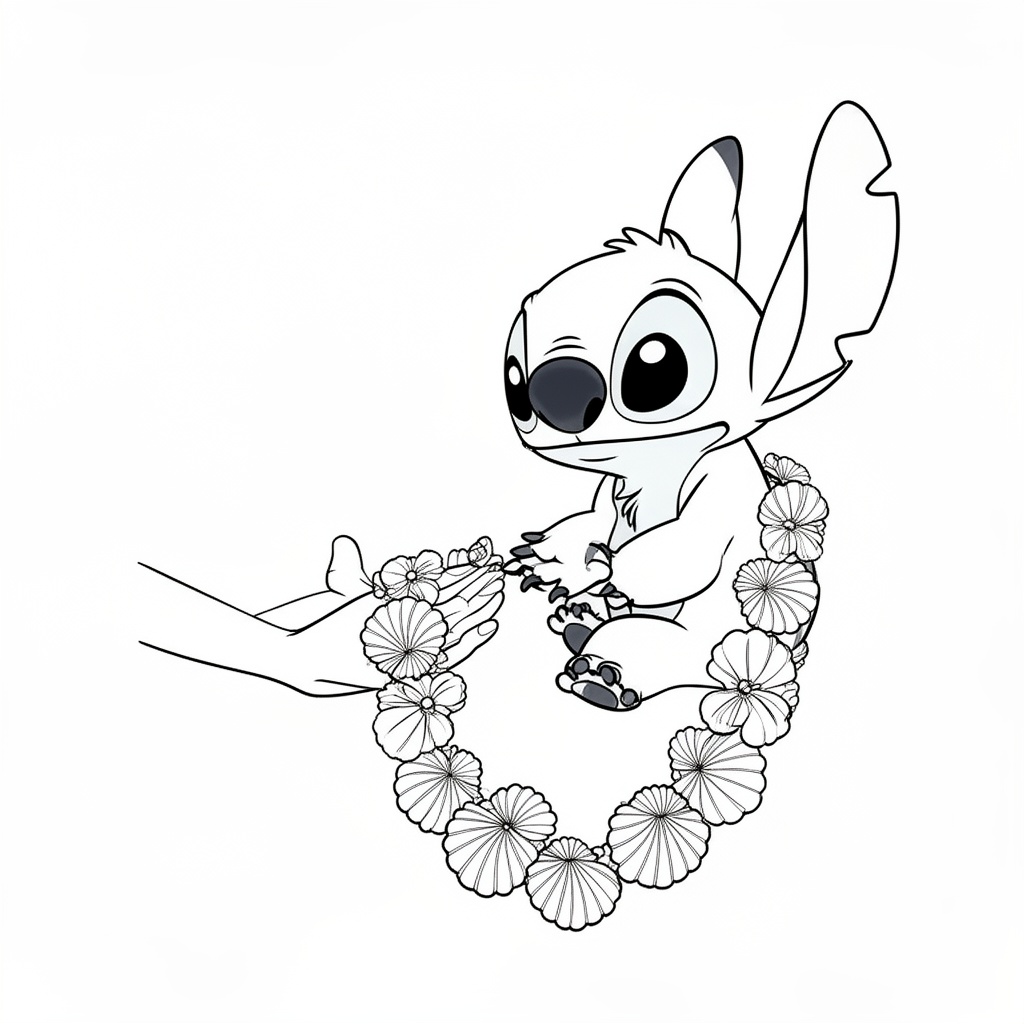 Lilo Flower Coloring Page