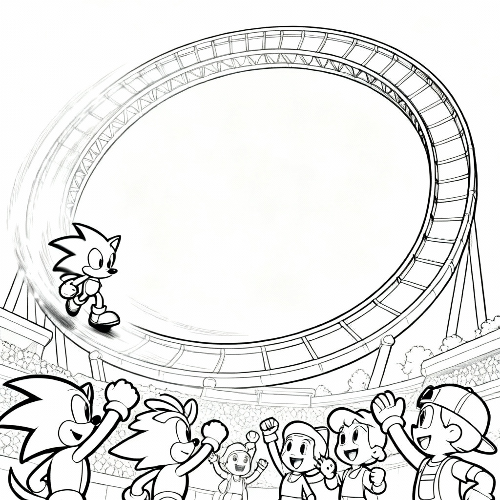 Sonic Loop Coloring Page