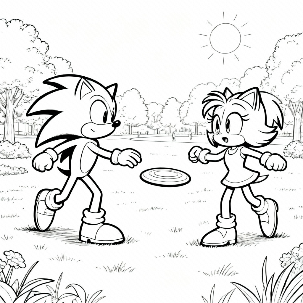 Sonic Park Coloring Page
