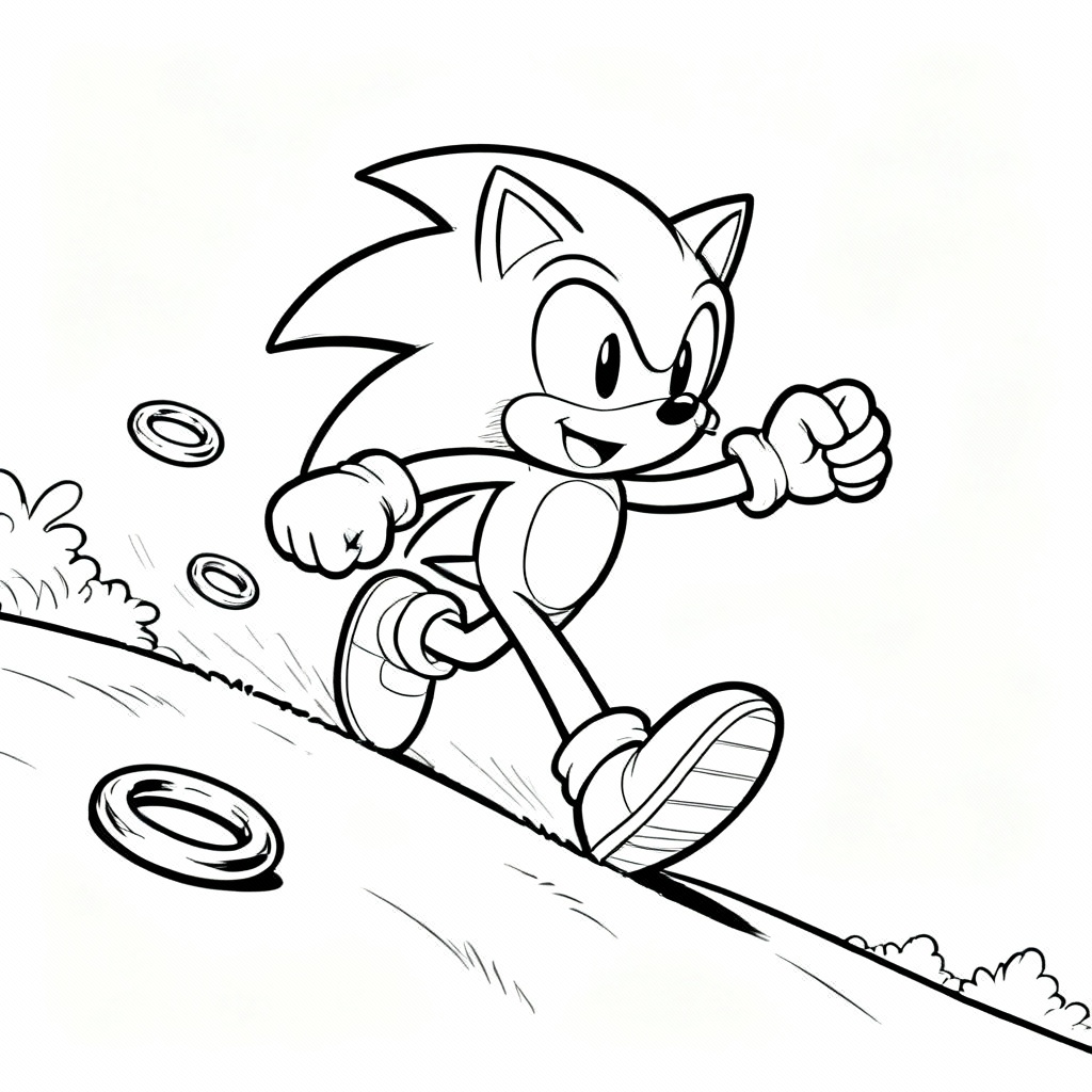 Sonic Rings Coloring Page