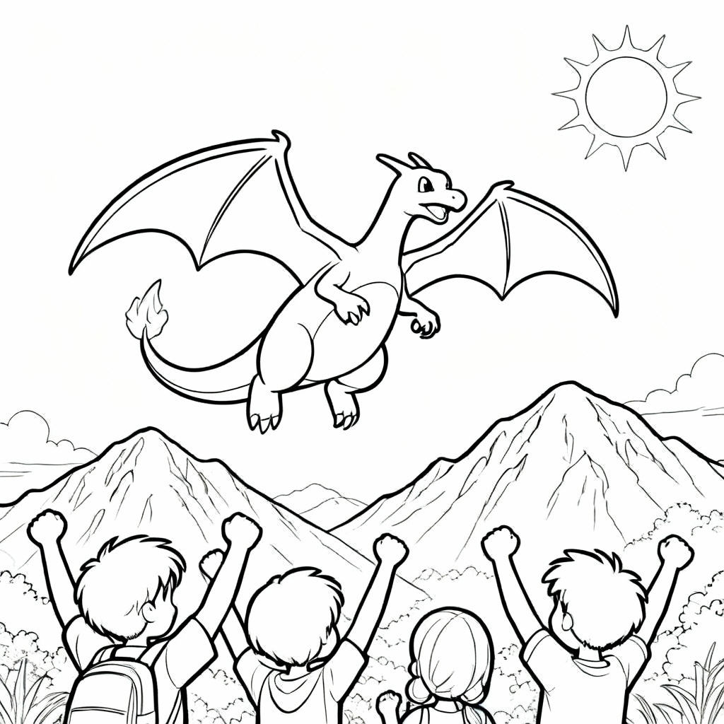 Charizard Sky Coloring Page