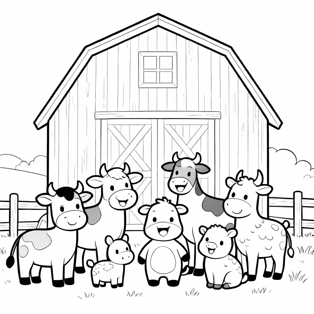 Farm Friends Coloring Page