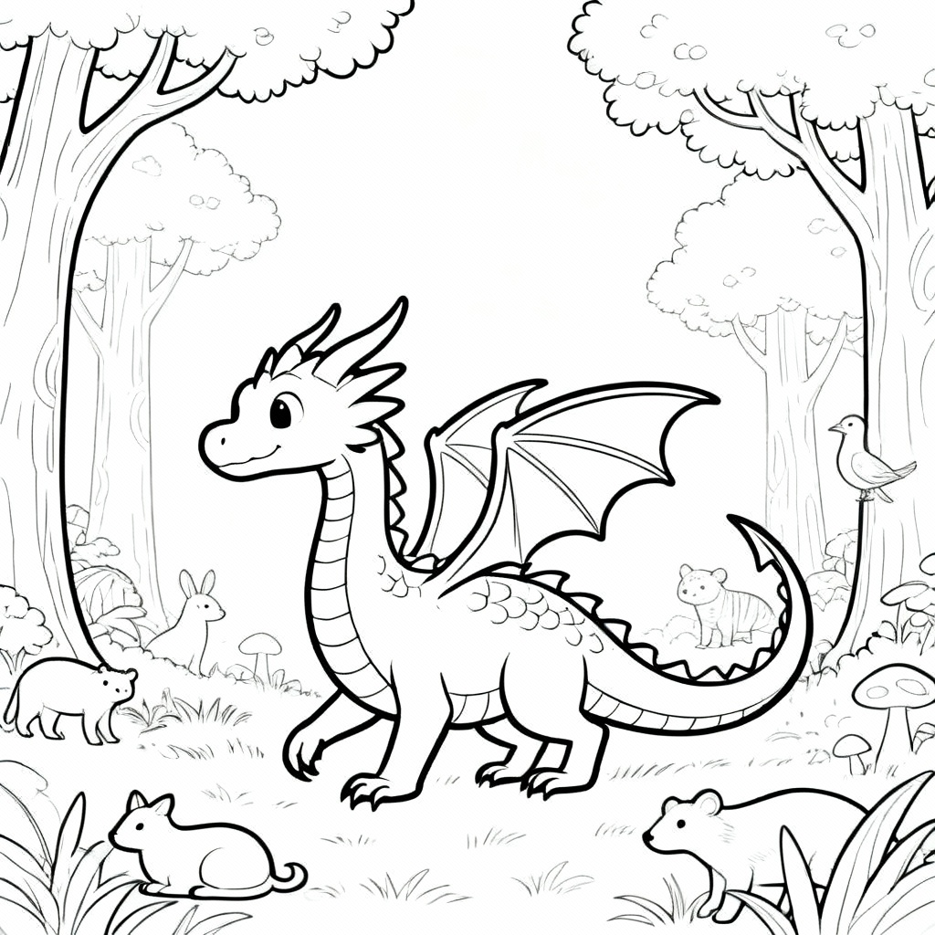 Magic Forest Coloring Page