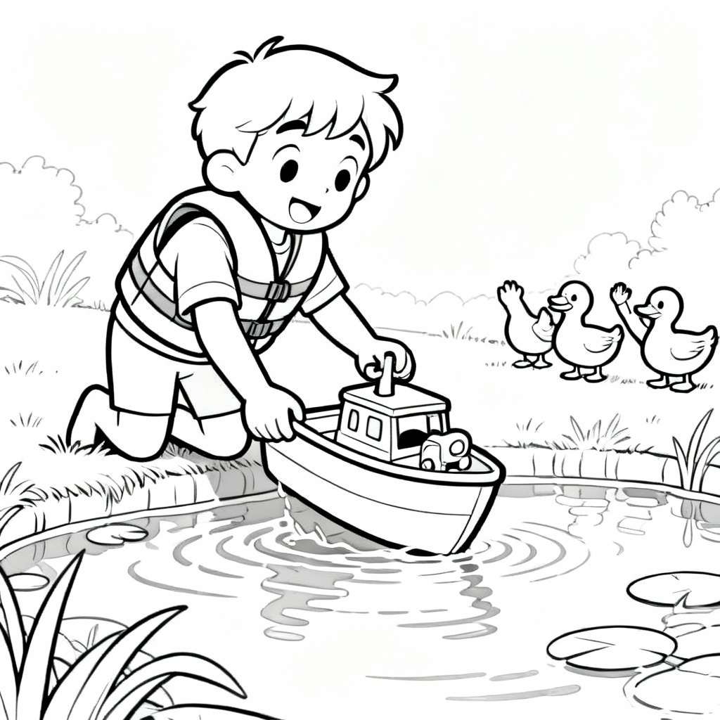 Water Rescue Hero Coloring Page