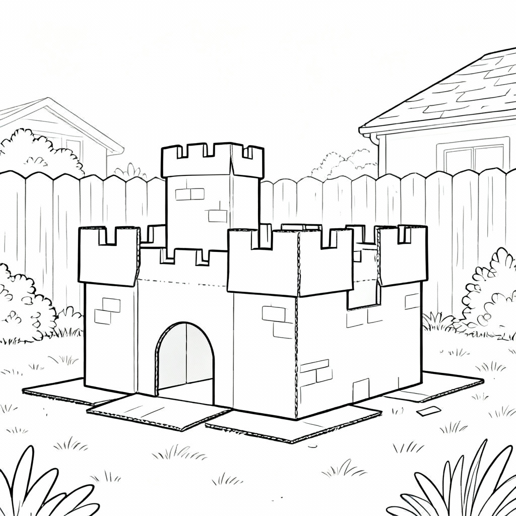 Bluey Castle Coloring Page
