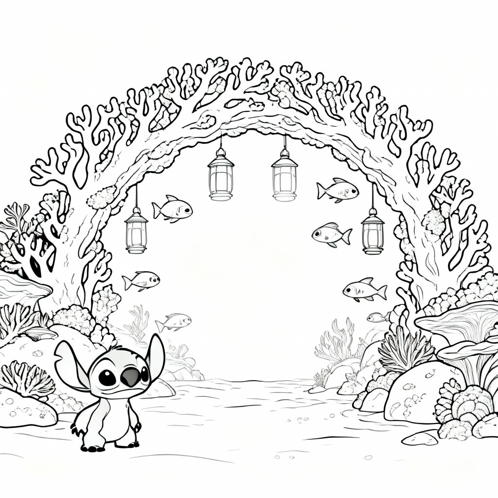 Lilo Ocean Dream Coloring Page