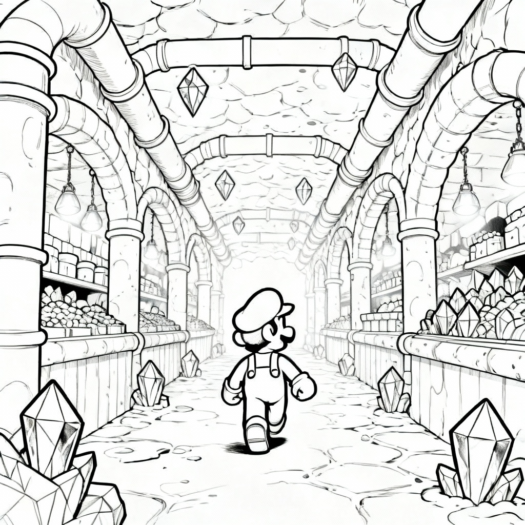 Pipe Market Coloring Page