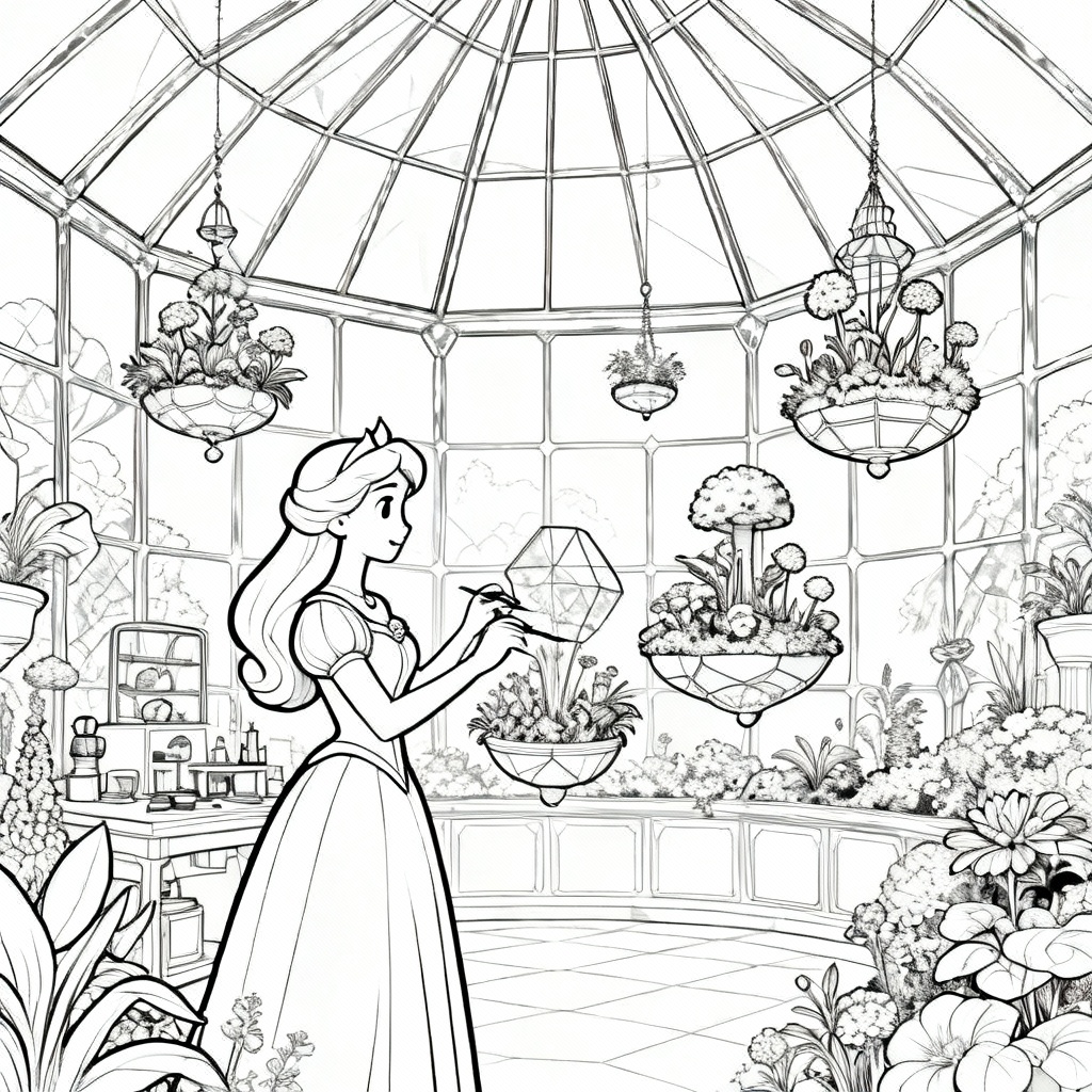 Tiny Princess Coloring Page