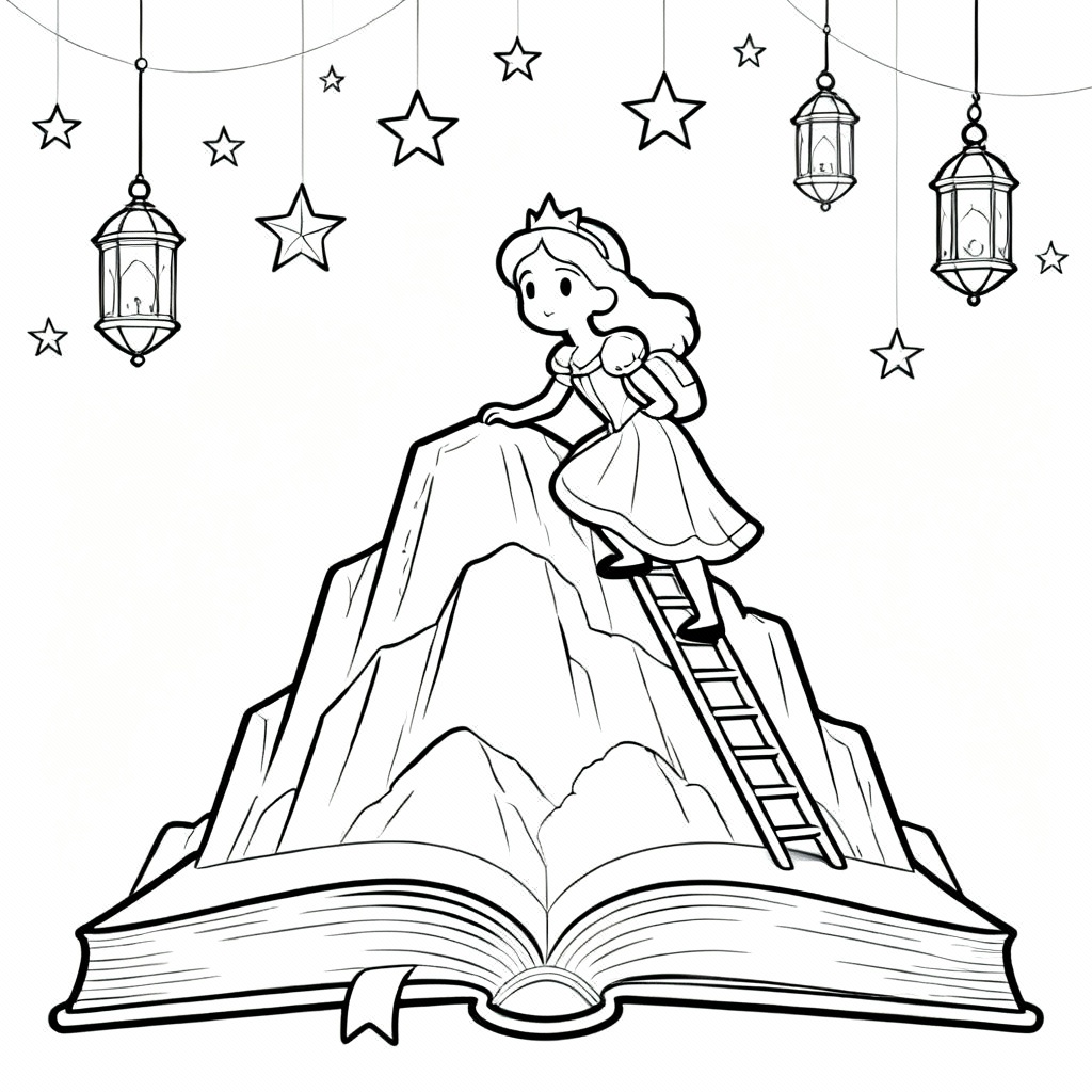 Brave Princess Coloring Page