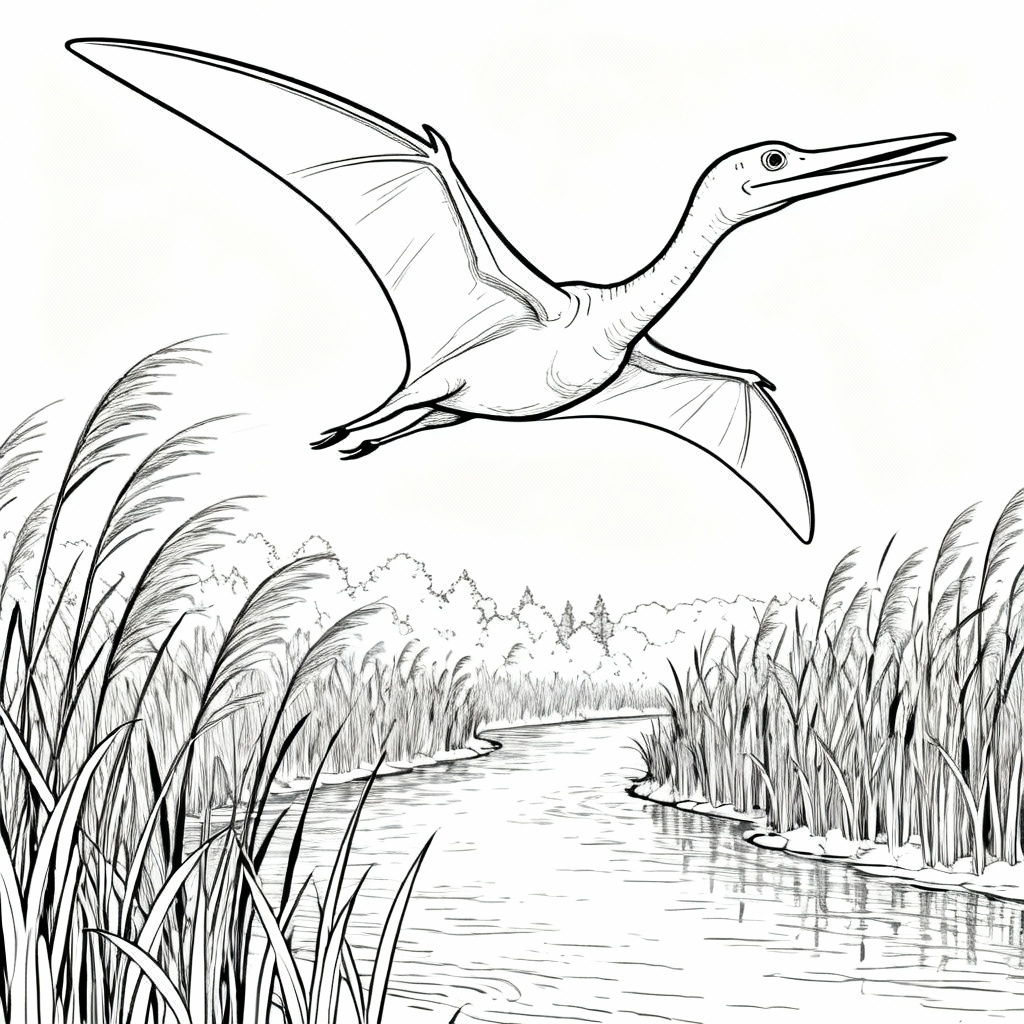 Ptero Reed Coloring Page