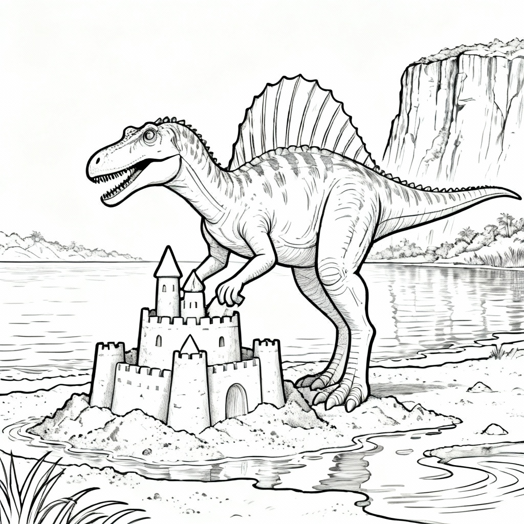 Spino by River Coloring Page