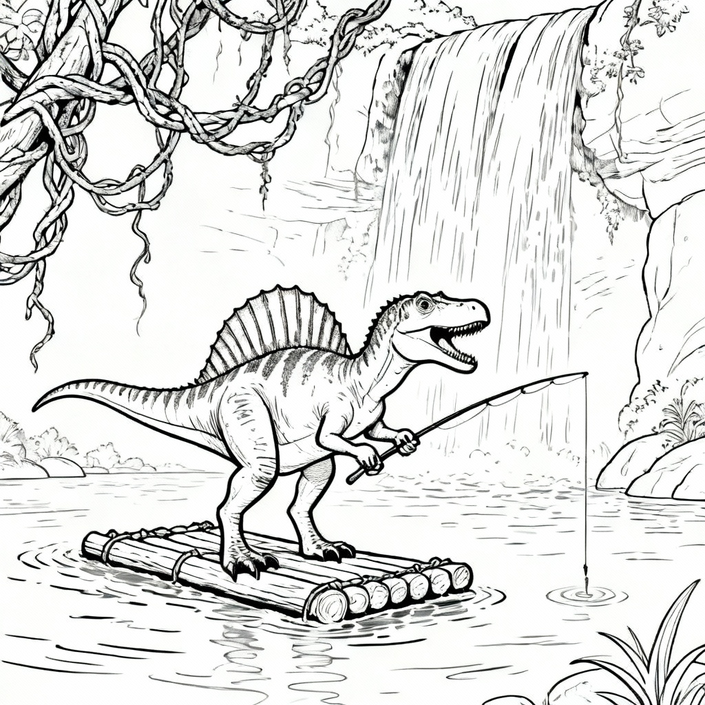 Spino in Cove Coloring Page