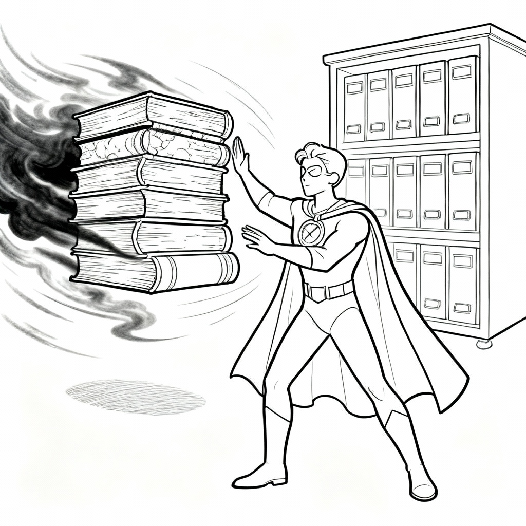 Librarian Hero Coloring Page