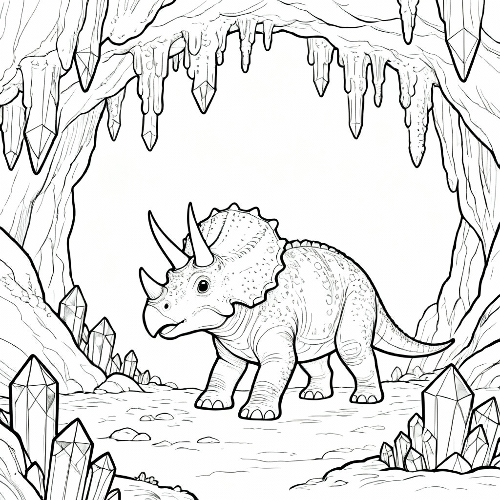 Triceratops Coloring Page