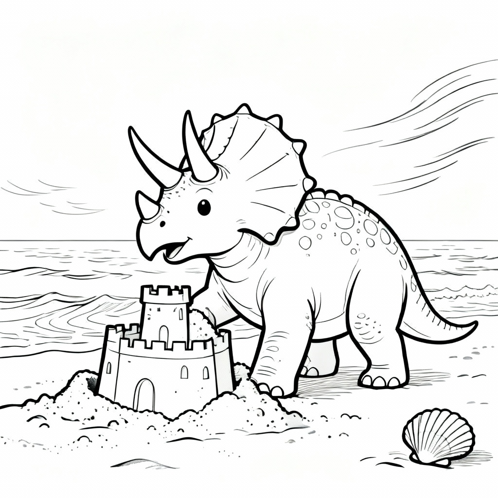 Triceratops Coloring Page