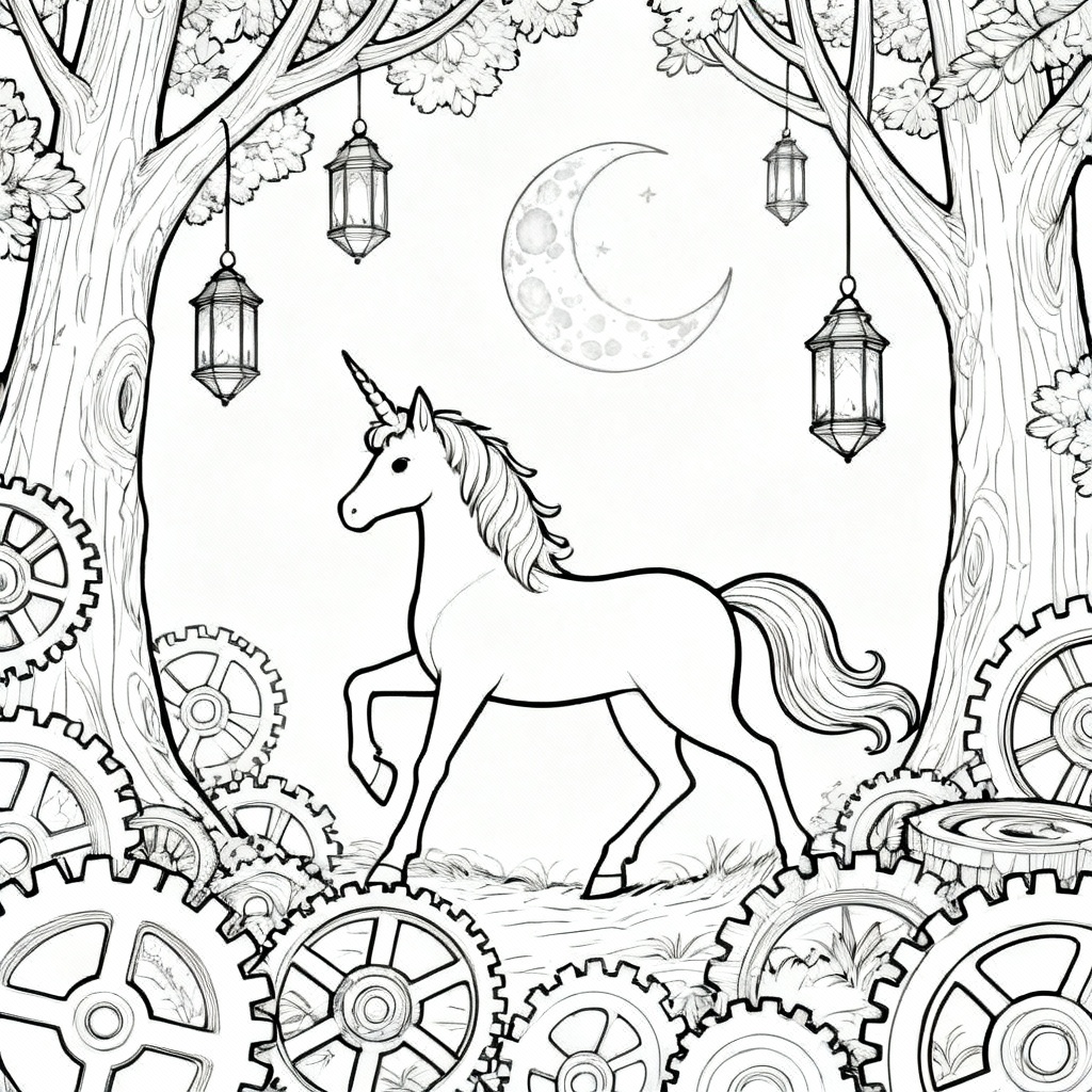 Swift Unicorn Coloring Page