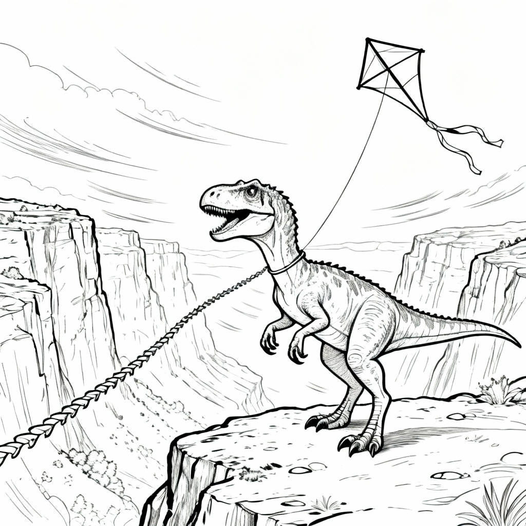 Raptor Kite Coloring Page