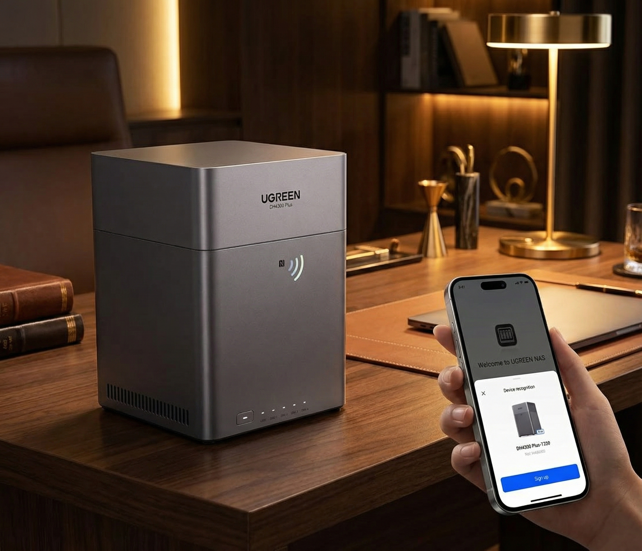 UGREEN NASync DH4300 Plus 4-Bay Desktop NAS, Support Capacity 120TB (Diskless), Remote Access, AI Photo Album, Beginner Friendly System, 8GB LPDDR4X RAM, 2.5GbE, 4K HDMI, Network Attached Storage : Electronics
