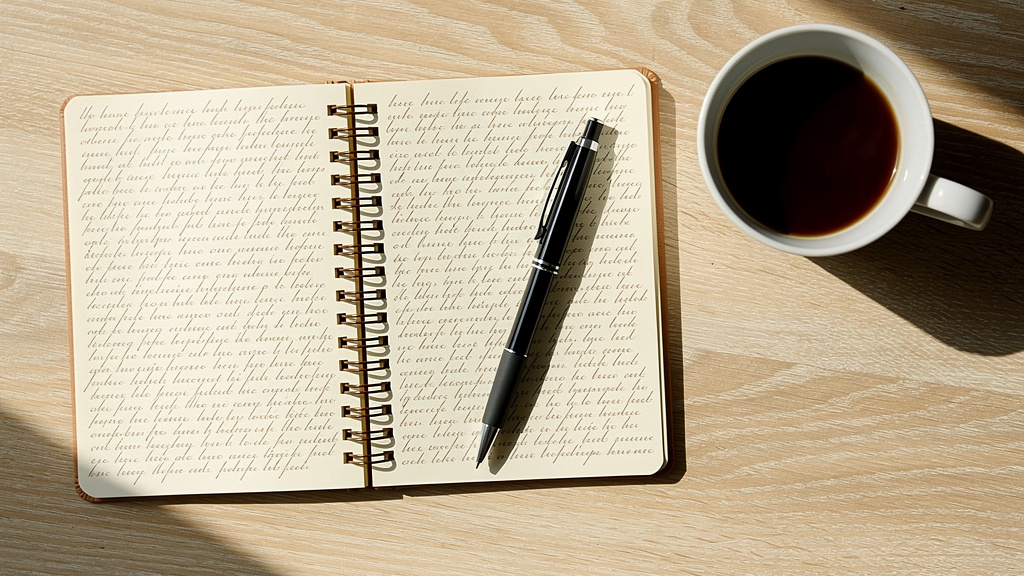 Stress journal with pen for tracking triggers