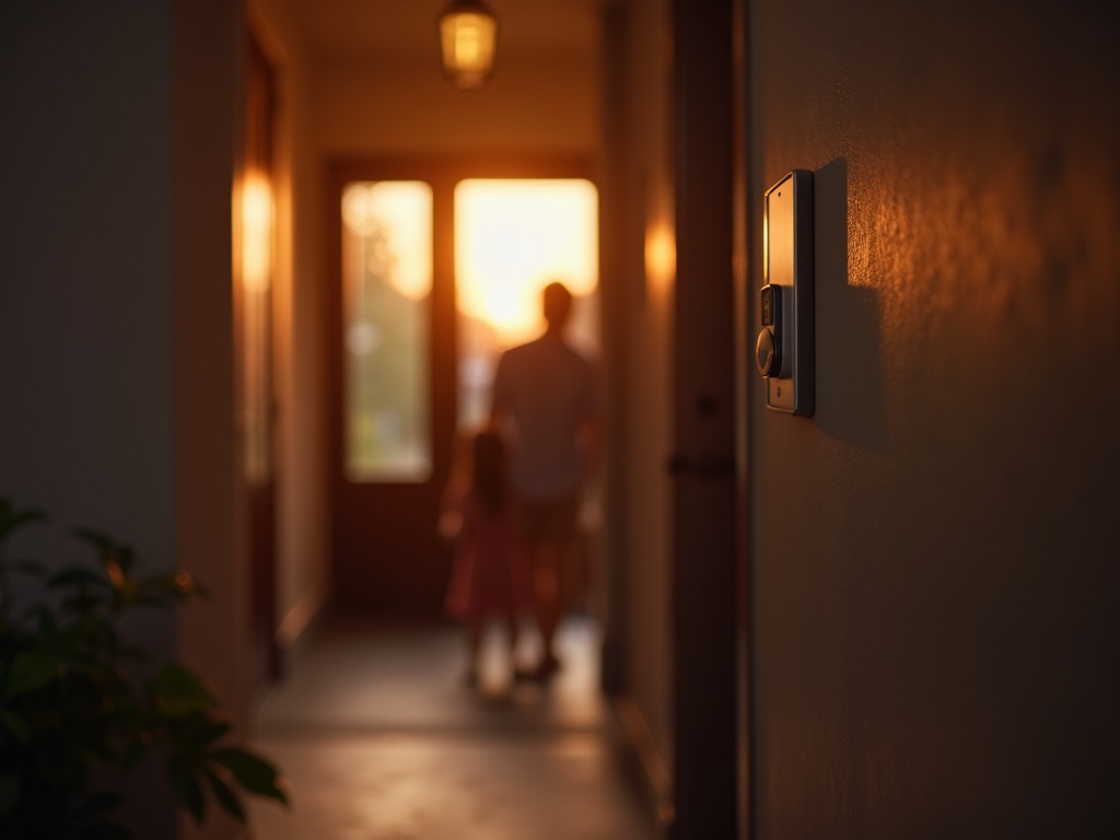 Persona instalando un Ring Video Doorbell en la puerta de su casa para mejorar la seguridad.