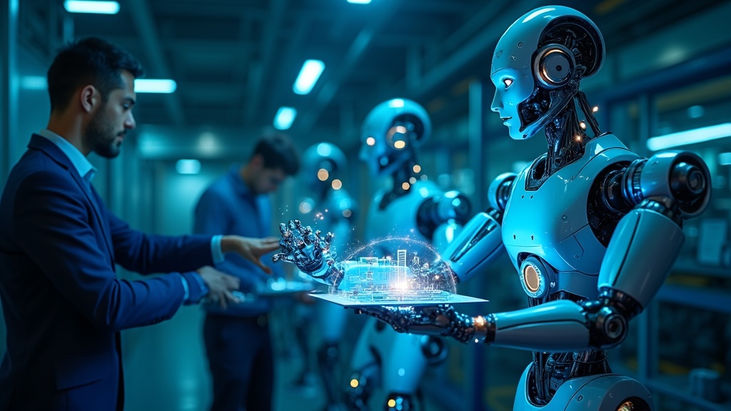 Brazo robótico de la IA Física FANUC NVIDIA operando con un sistema de visión avanzado