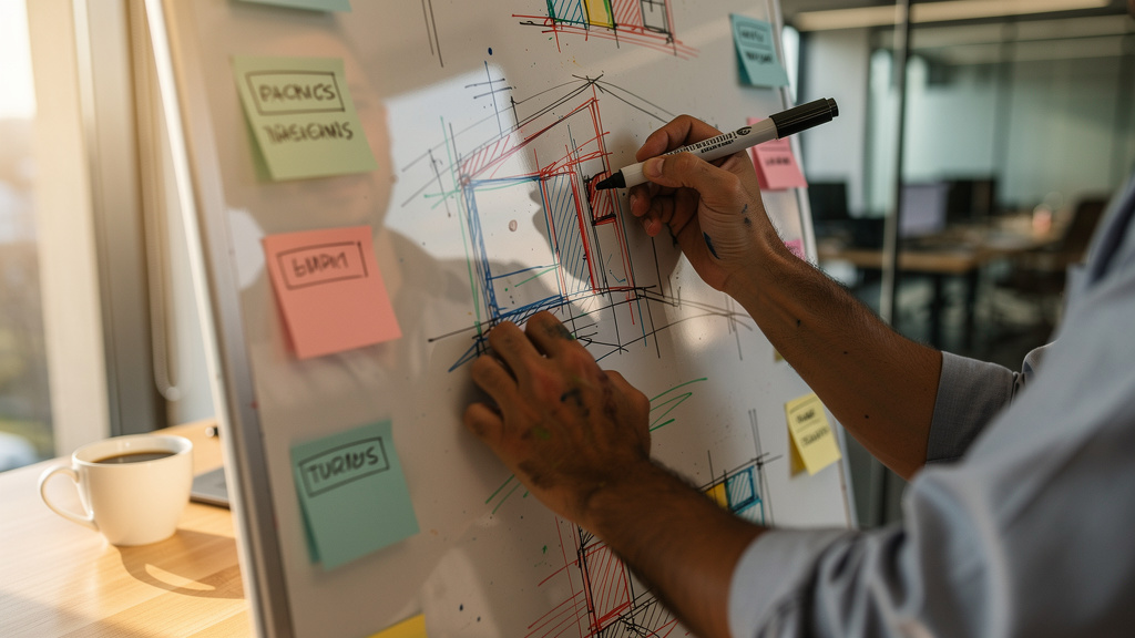 Strategic planning and wireframing in software consulting