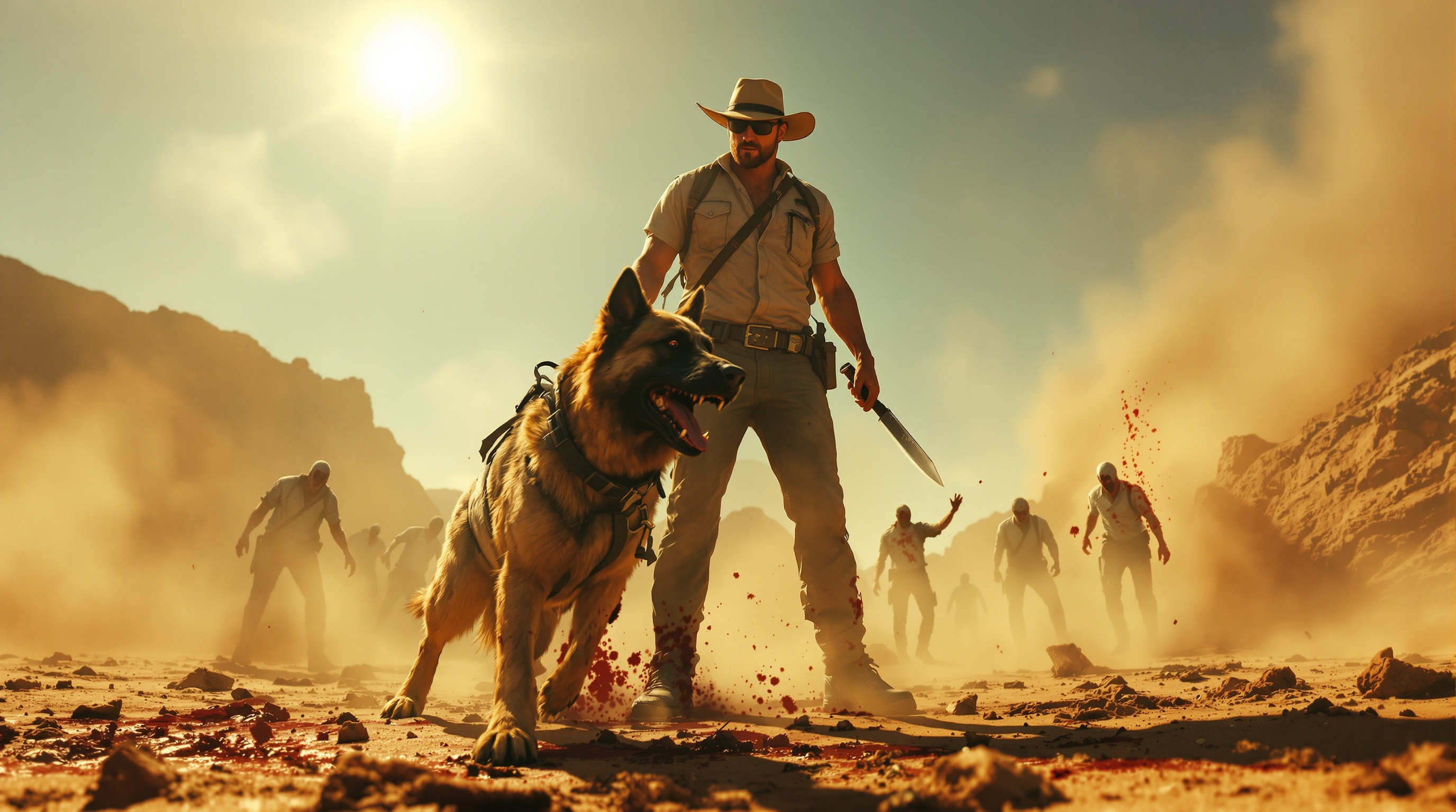 Zombis acercándose en Arizona Sunshine 2 con gran detalle gráfico