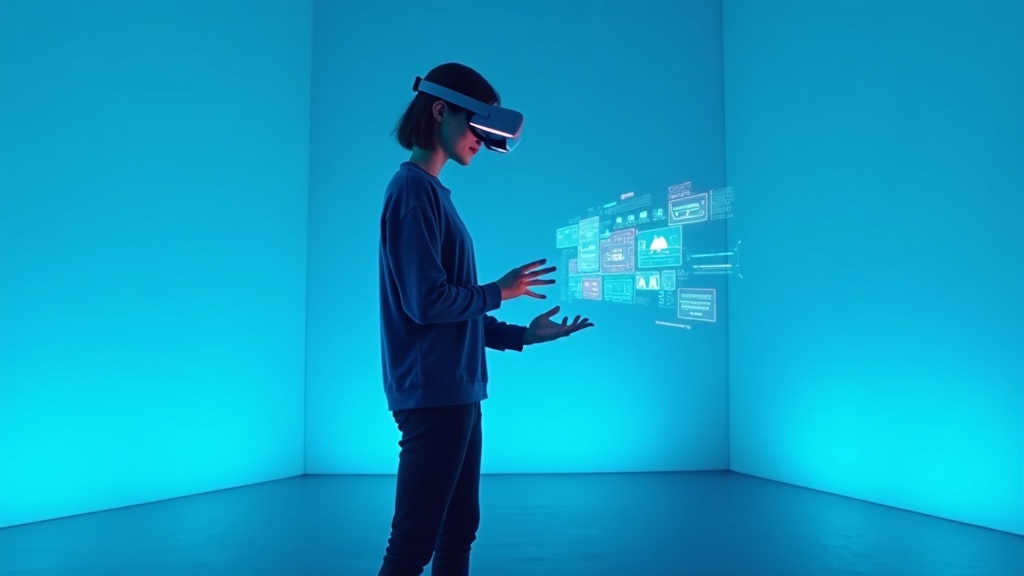 Render oficial del visor Valve Steam Frame mostrando su diseño frontal