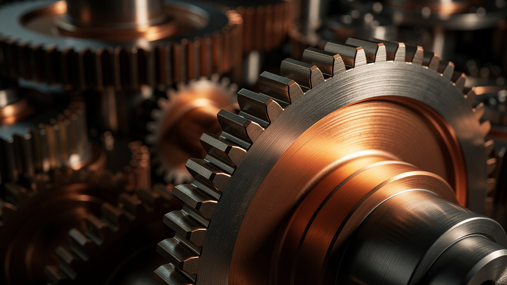 Mechanical gears representing task automation and workflow processes
