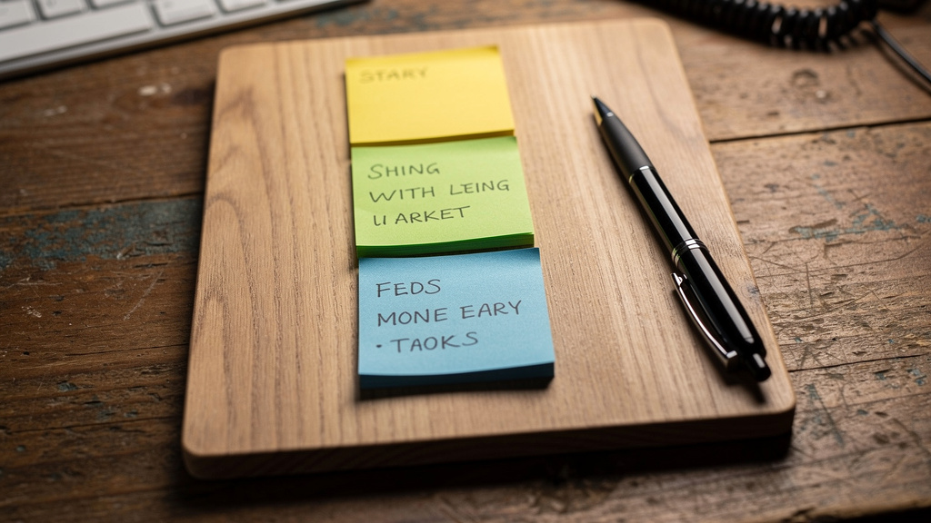 Organized checklist with prioritized tasks on desk
