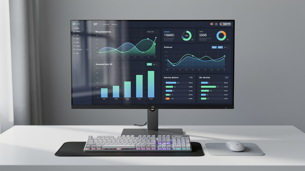 Computer dashboard showing workflow performance metrics