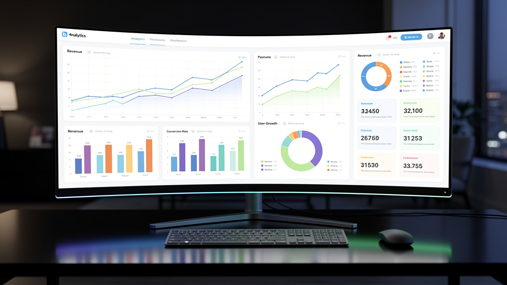 Real-time automation performance metrics dashboard display