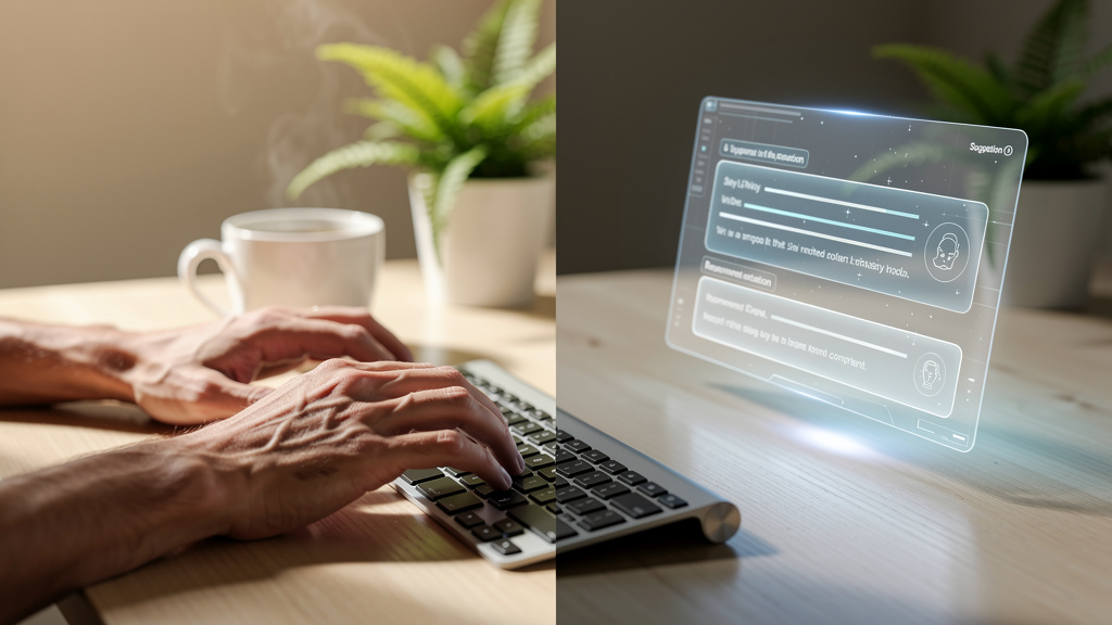 Human and AI copilot working together seamlessly