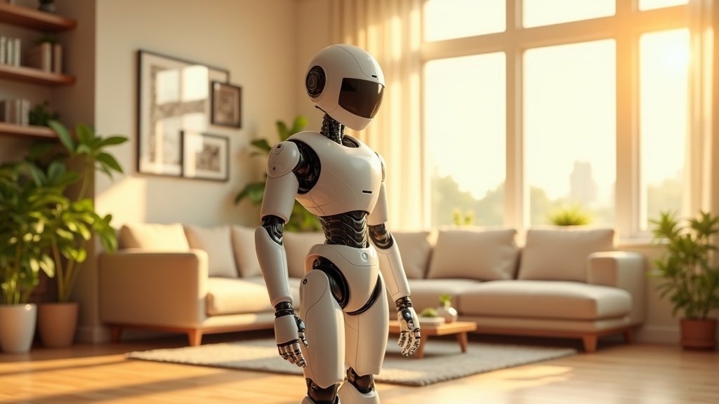 Optimus Robot Doméstico mostrando su diseño humanoide