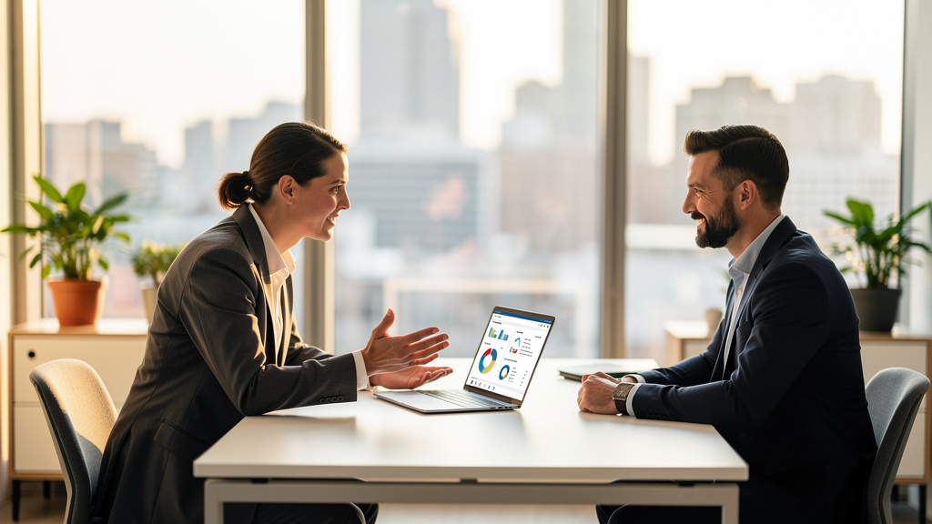 Professional interview with web developer candidate