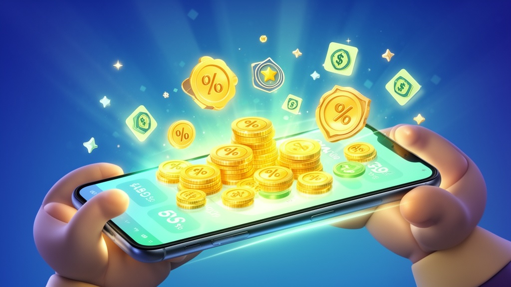 Smartphone showing loyalty rewards and cashback points