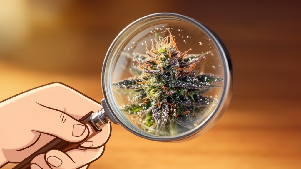 Close inspection of quality cannabis flower showing trichome coverage